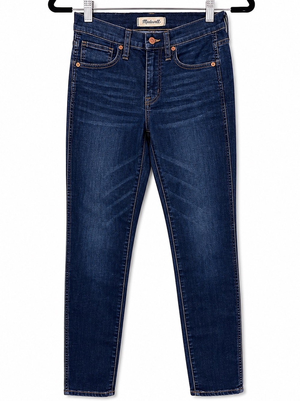 Madewell 10” High Rise Skinny Jeans Size 23 Dark Wash Stretch Denim